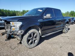 Salvage cars for sale from Copart Ontario Auction, ON: 2016 Ford F150 Supercrew