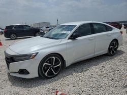 Salvage cars for sale at New Braunfels, TX auction: 2022 Honda Accord Sport