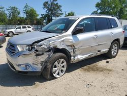 Salvage cars for sale at Hampton, VA auction: 2012 Toyota Highlander Base