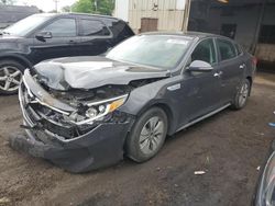 Salvage cars for sale at New Britain, CT auction: 2017 KIA Optima Hybrid