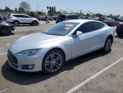 Salvage cars for sale at Van Nuys, CA auction: 2015 Tesla Model S 85
