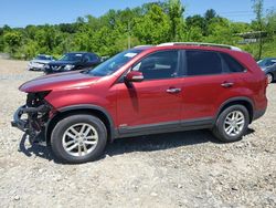 Salvage cars for sale at West Mifflin, PA auction: 2015 KIA Sorento LX