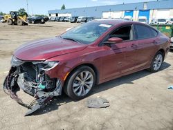 Salvage cars for sale at Woodhaven, MI auction: 2016 Chrysler 200 S
