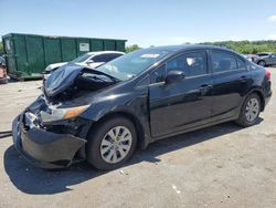 Salvage cars for sale at Cahokia Heights, IL auction: 2012 Honda Civic LX