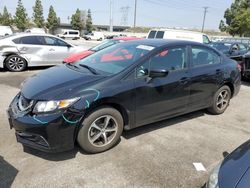 Salvage cars for sale at Rancho Cucamonga, CA auction: 2015 Honda Civic SE
