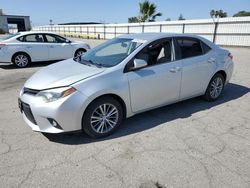 Salvage cars for sale from Copart Bakersfield, CA: 2015 Toyota Corolla L