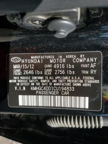 2012 Hyundai Genesis 3.8L