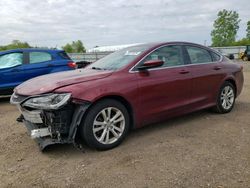 Salvage cars for sale at Columbia Station, OH auction: 2015 Chrysler 200 Limited