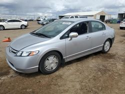 Salvage cars for sale from Copart Brighton, CO: 2007 Honda Civic Hybrid