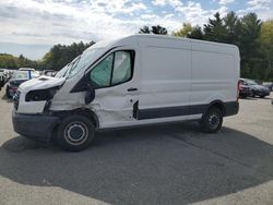 Salvage trucks for sale at Exeter, RI auction: 2017 Ford Transit T-250