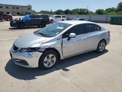 Salvage cars for sale at Wilmer, TX auction: 2013 Honda Civic LX