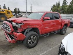 Salvage cars for sale from Copart Rancho Cucamonga, CA: 2017 Toyota Tacoma Double Cab