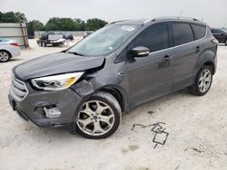 Salvage cars for sale at New Braunfels, TX auction: 2018 Ford Escape Titanium