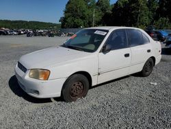 Salvage cars for sale from Copart Concord, NC: 2002 Hyundai Accent GL