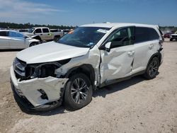 Salvage cars for sale at Houston, TX auction: 2019 Toyota Highlander LE
