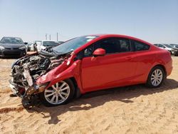 Vehiculos salvage en venta de Copart Andrews, TX: 2012 Honda Civic EXL