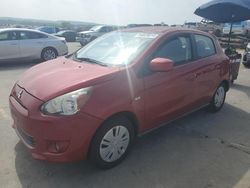 Salvage cars for sale at Grand Prairie, TX auction: 2015 Mitsubishi Mirage DE