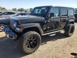 Salvage cars for sale at San Martin, CA auction: 2020 Jeep Wrangler Unlimited Sahara