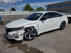 Salvage cars for sale at Littleton, CO auction: 2021 Honda Accord Sport