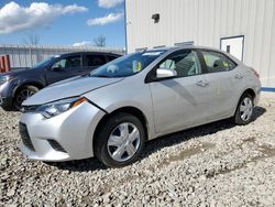 Salvage cars for sale from Copart Appleton, WI: 2015 Toyota Corolla L