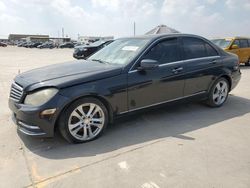 Salvage cars for sale at Grand Prairie, TX auction: 2013 Mercedes-Benz C 300 4matic