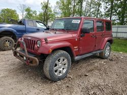 Salvage cars for sale at Central Square, NY auction: 2012 Jeep Wrangler Unlimited Sahara