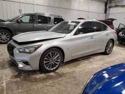 Salvage cars for sale at Franklin, WI auction: 2019 Infiniti Q50 Luxe