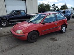 Salvage cars for sale at Woodburn, OR auction: 1996 GEO Metro Base