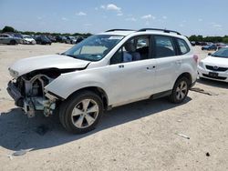 Salvage cars for sale at San Antonio, TX auction: 2015 Subaru Forester 2.5I