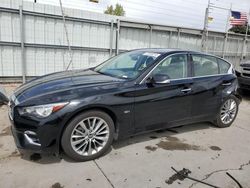 Salvage cars for sale at Littleton, CO auction: 2018 Infiniti Q50 Luxe