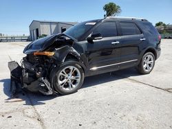 Salvage cars for sale at Tulsa, OK auction: 2014 Ford Explorer Limited