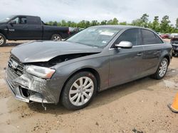 Salvage cars for sale from Copart Houston, TX: 2013 Audi A4 Premium