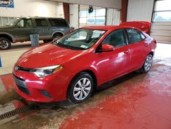 Salvage cars for sale from Copart Angola, NY: 2016 Toyota Corolla L