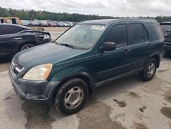 Salvage cars for sale at Harleyville, SC auction: 2002 Honda CR-V LX