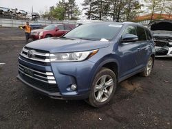 Salvage cars for sale at New Britain, CT auction: 2017 Toyota Highlander Limited