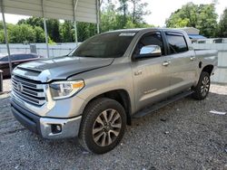 Salvage cars for sale from Copart Augusta, GA: 2018 Toyota Tundra Crewmax Limited