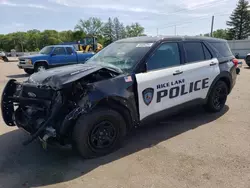 Salvage cars for sale at Ham Lake, MN auction: 2022 Ford Explorer Police Interceptor