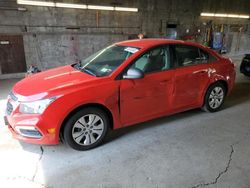 Salvage cars for sale from Copart Angola, NY: 2016 Chevrolet Cruze Limited LS