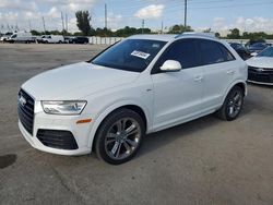 Salvage cars for sale from Copart Miami, FL: 2018 Audi Q3 Premium