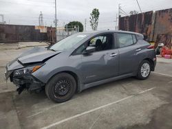 Salvage cars for sale at Wilmington, CA auction: 2018 Nissan Leaf S