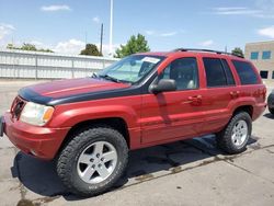 Jeep Grand Cherokee Limited Vehiculos salvage en venta: 2002 Jeep Grand Cherokee Limited