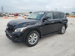 Salvage cars for sale at Houston, TX auction: 2017 Infiniti QX80 Base