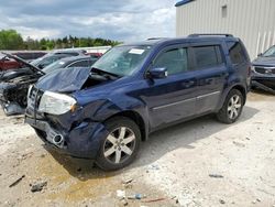 Salvage cars for sale at Franklin, WI auction: 2013 Honda Pilot Touring
