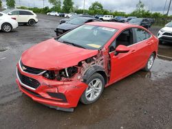 Chevrolet salvage cars for sale: 2018 Chevrolet Cruze LT