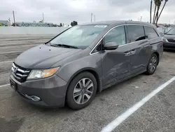 Salvage cars for sale at Van Nuys, CA auction: 2014 Honda Odyssey Touring