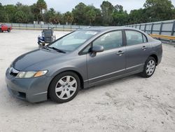 Salvage cars for sale from Copart Fort Pierce, FL: 2009 Honda Civic LX