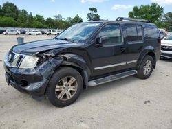 Salvage cars for sale at Hampton, VA auction: 2012 Nissan Pathfinder S