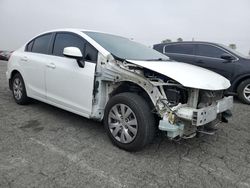 Salvage cars for sale at Colton, CA auction: 2012 Honda Civic LX