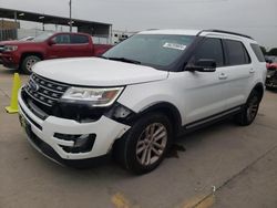 Salvage cars for sale at Grand Prairie, TX auction: 2017 Ford Explorer XLT