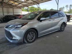 Toyota Sienna XLE salvage cars for sale: 2021 Toyota Sienna XLE